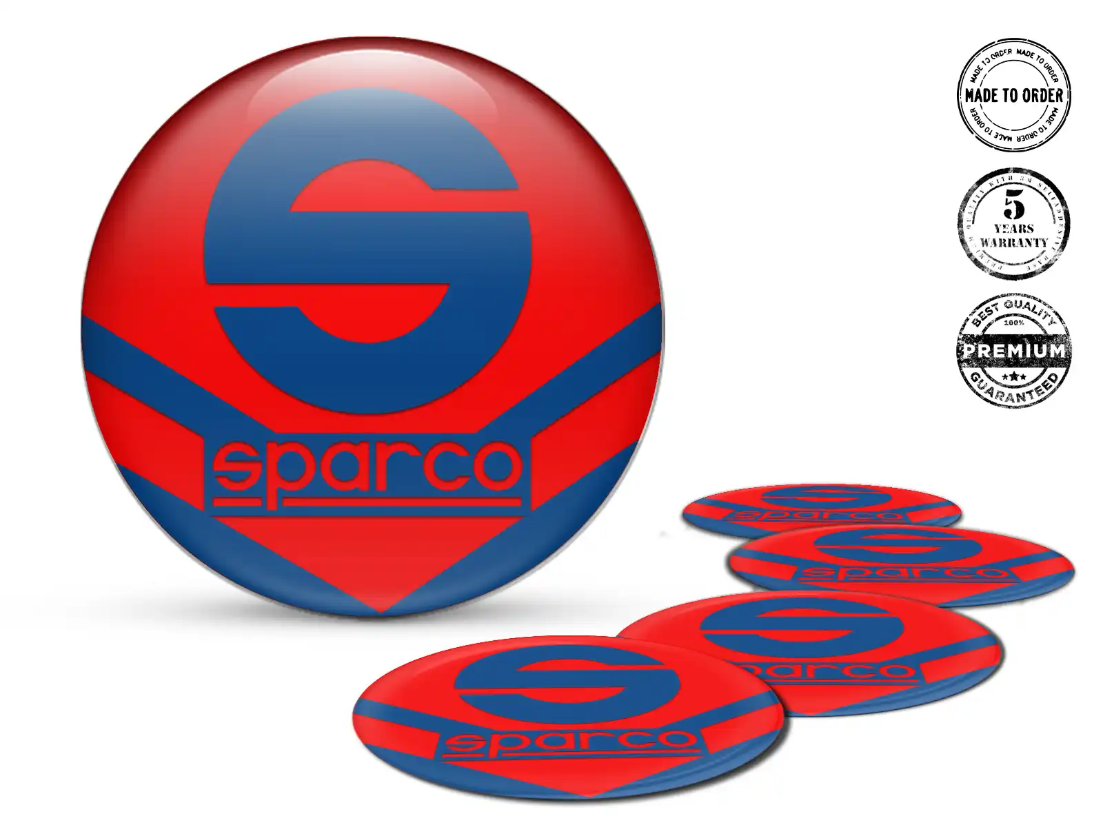 Sparco Pegatinas de Resina Bombadas Logos de Aros Racing